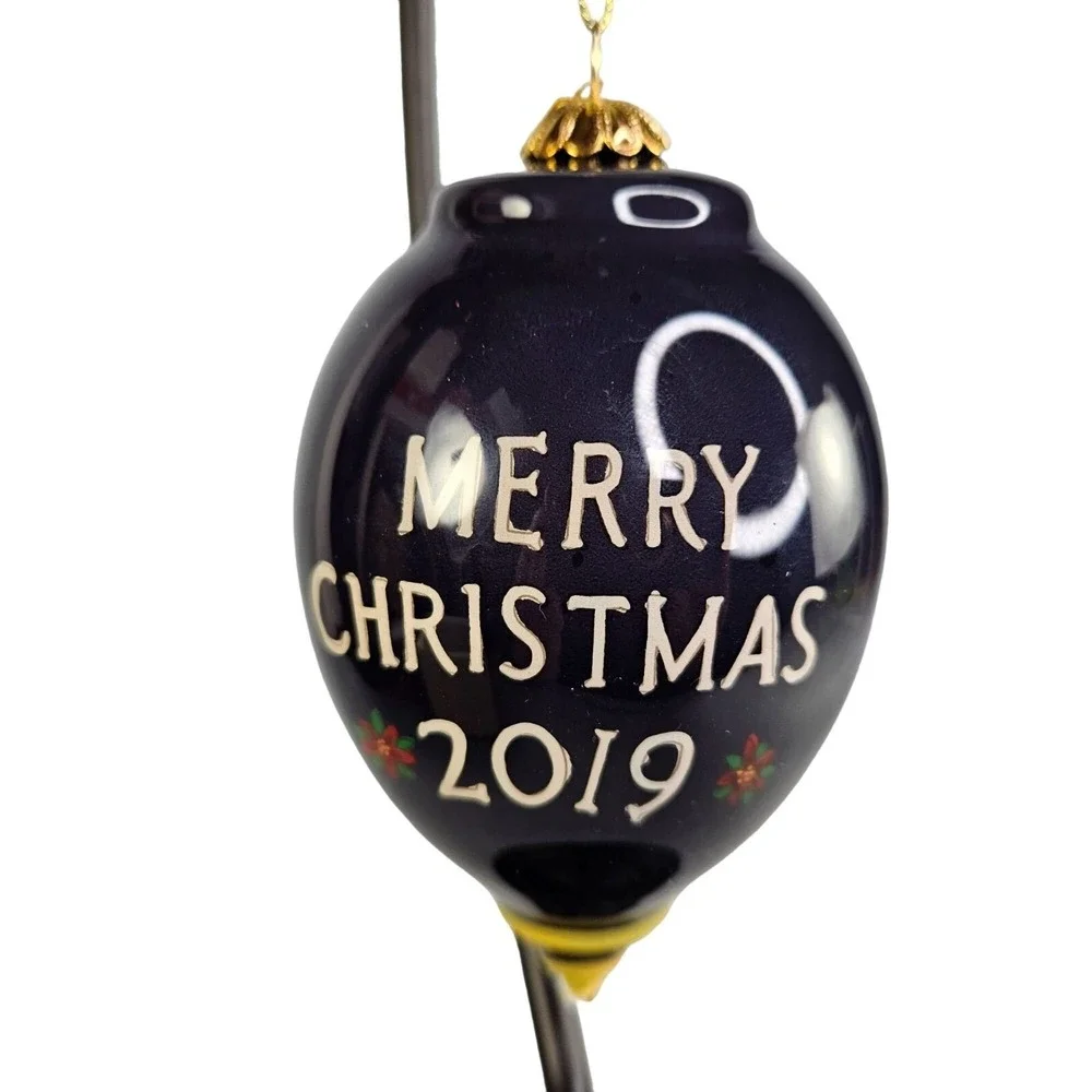 Pier 1 One Nutcracker Glass Ornament Li Bien Handpainted Finial 2019 Gift Box‎